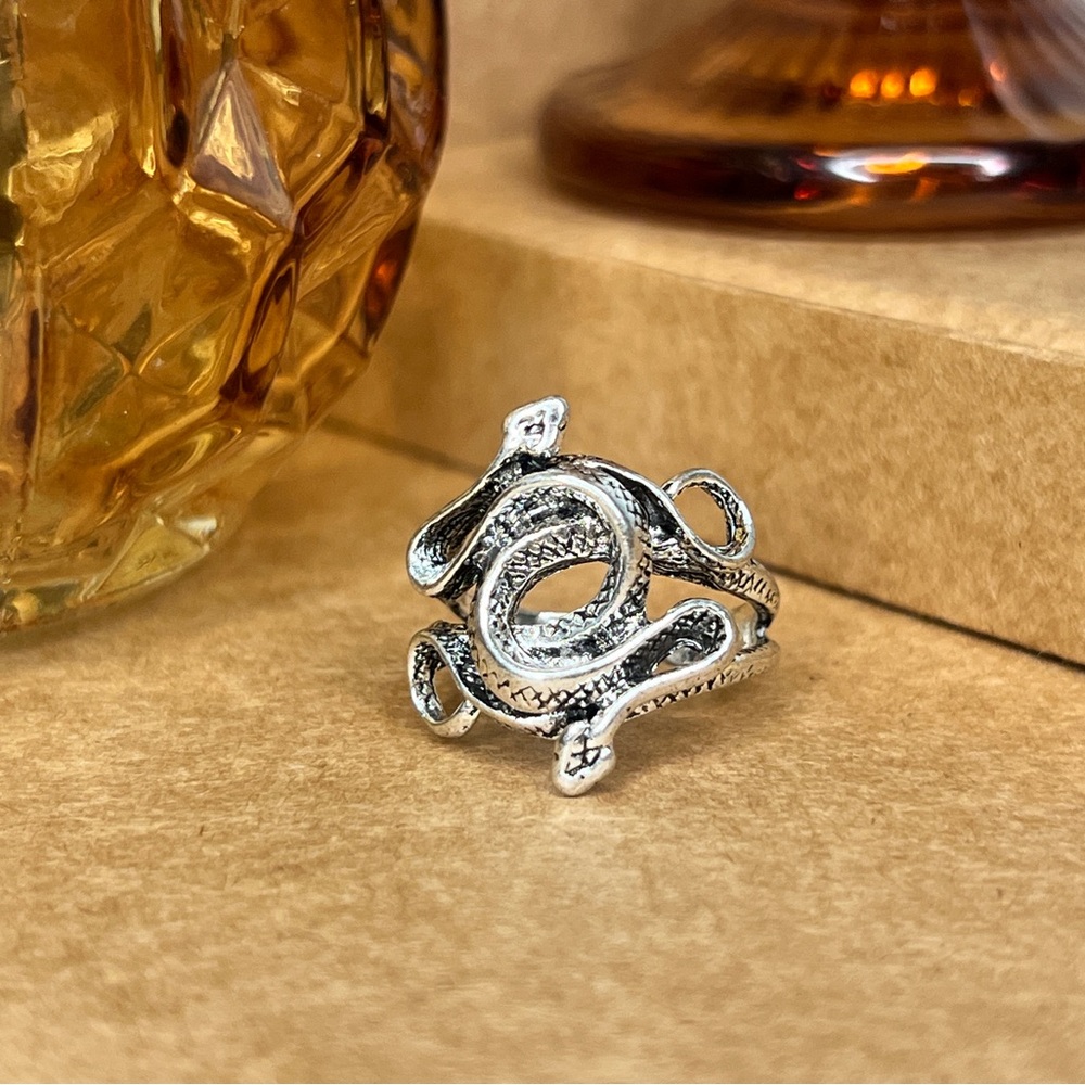 Mystical Serpent Adjustable Snake Ring Size 7 SKU:64